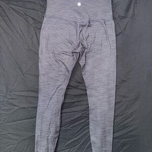 Gray High-Waisted Lululemon Leggings.